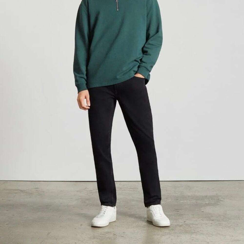 NWT Everlane Men's The Organic Cotton Slim-Fit Jean In Coal Black Size 32x30